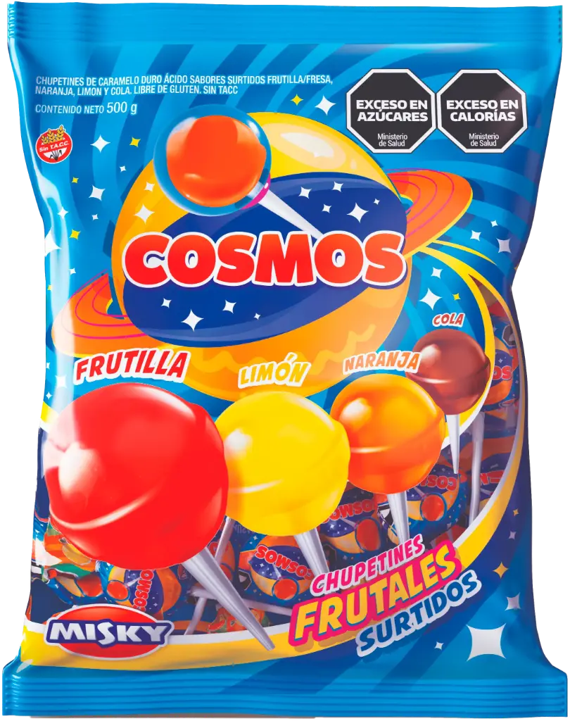 Chupetines cosmos frutales