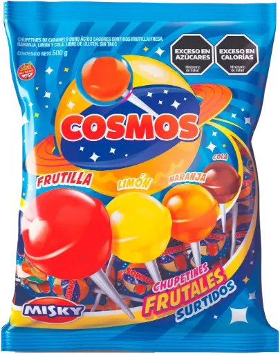 Chupetines cosmos frutales